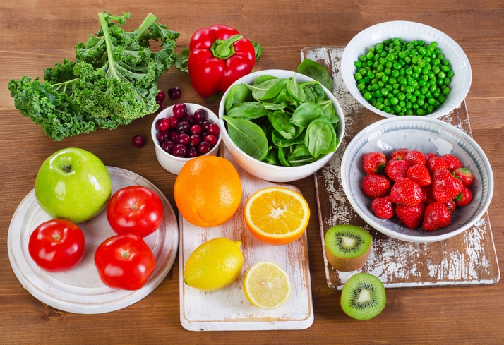 Foods Highest in Vitamin C. Top view