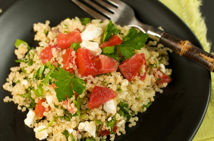 Plate of Quinoa Tabbouleh Salad