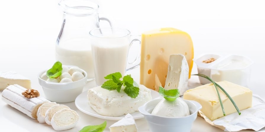 15788941 - assortment of dairy products on white background