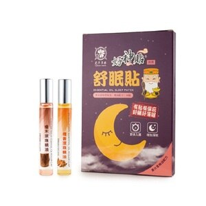 Goodgod花芊草本 好神貼 安神舒眠3入組舒眠貼30貼 檀香精油滾珠10ml 檜木精油滾珠10ml 屈臣氏watsons