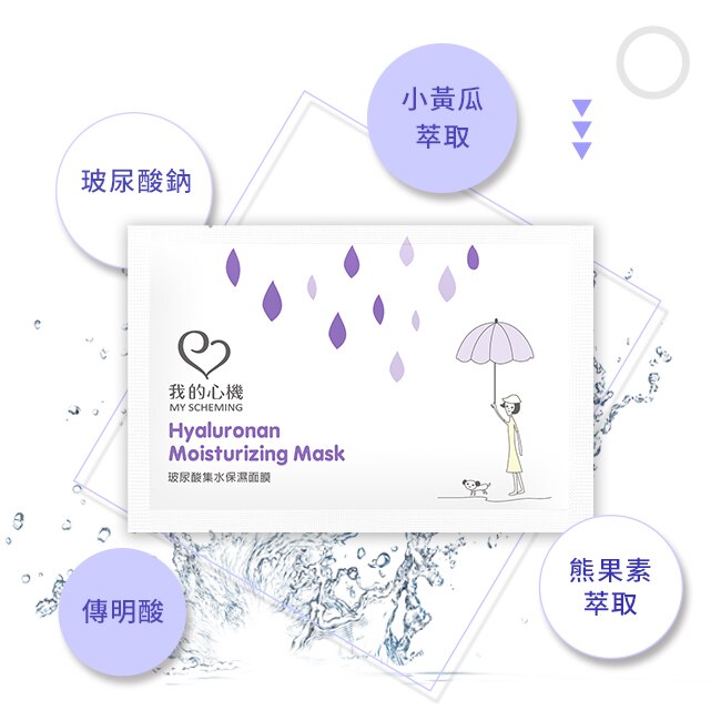 My Scheming 我的心機 我的心機 復刻玻尿酸集水保濕面膜1片 屈臣氏watsons